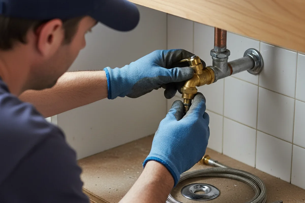Shutoff valve and fitting work during Faucet and Fixture Repair in Holland Patent